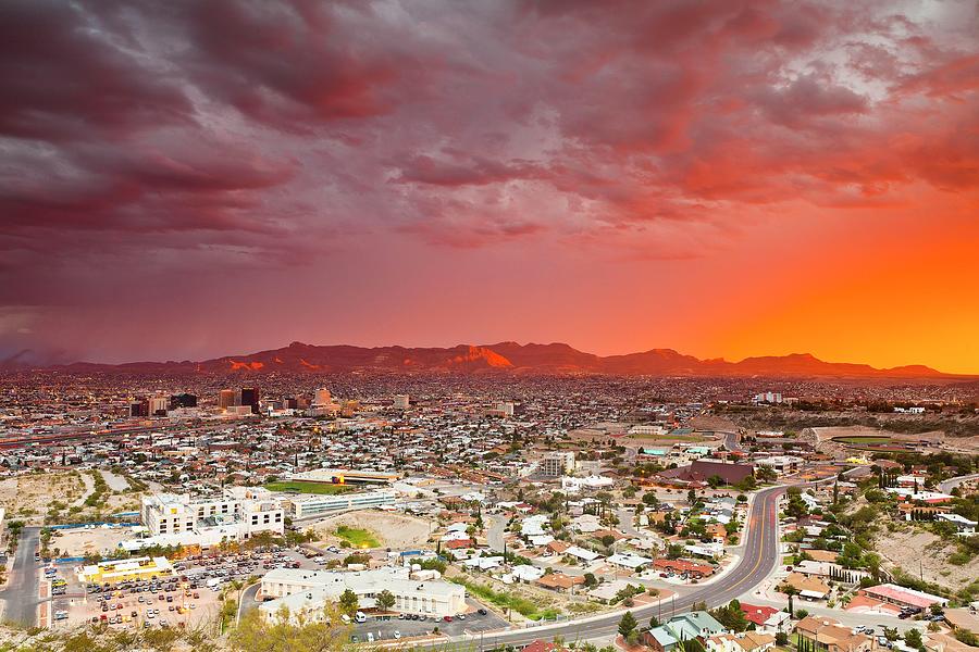 El Paso Cityscape, Texas #2 Digital Art by Kav Dadfar