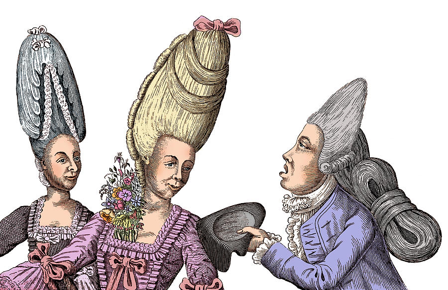 Elaborate Hairstyles, Wigs, 1773 #2 Photograph by Science Source