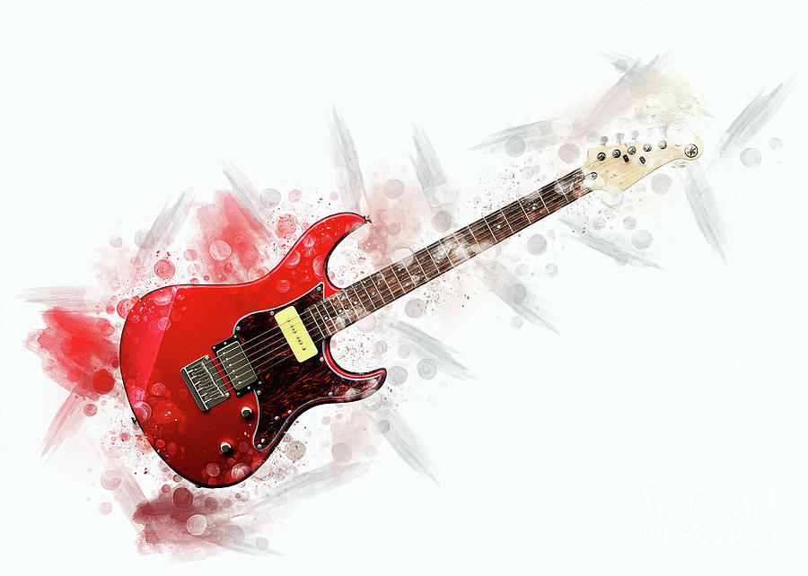 Electric Guitar Art #2 Digital Art by Ian Mitchell