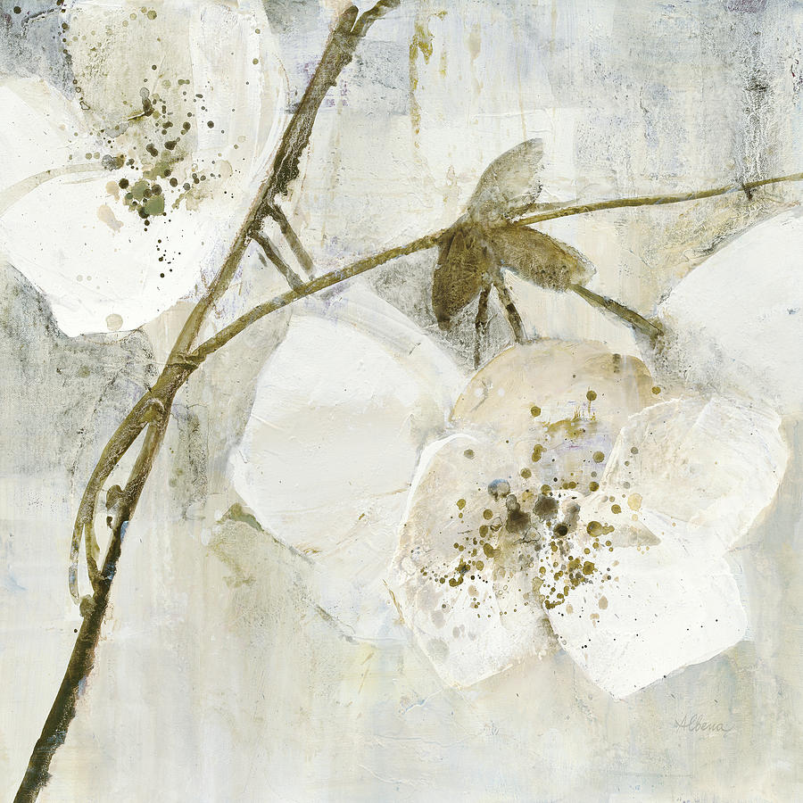 Elegance II Greige #2 Painting by Albena Hristova