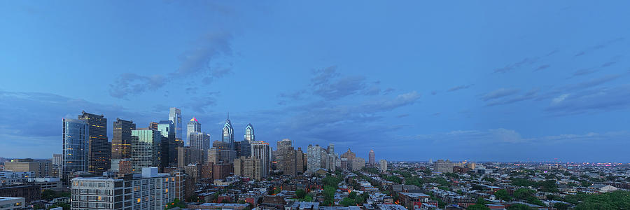 Elevated View Of A City At Dusk #2 Photograph by Panoramic Images