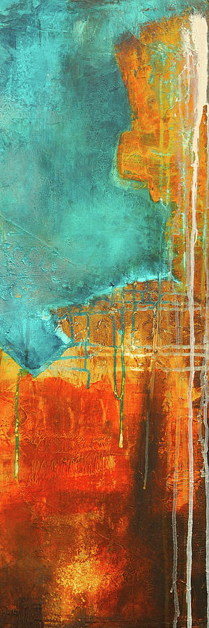 Abstract Painting - Emeralds Cave I #2 by Erin Ashley