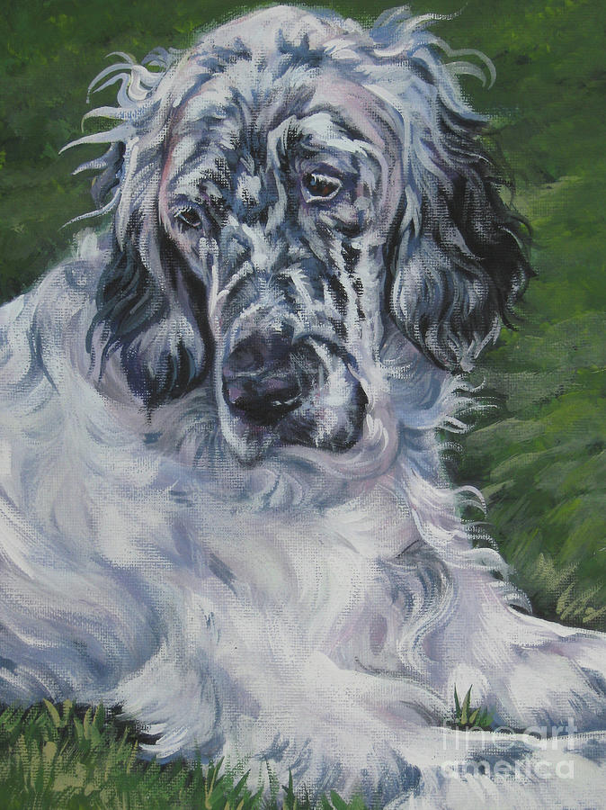 English Setter #2 Painting by Lee Ann Shepard