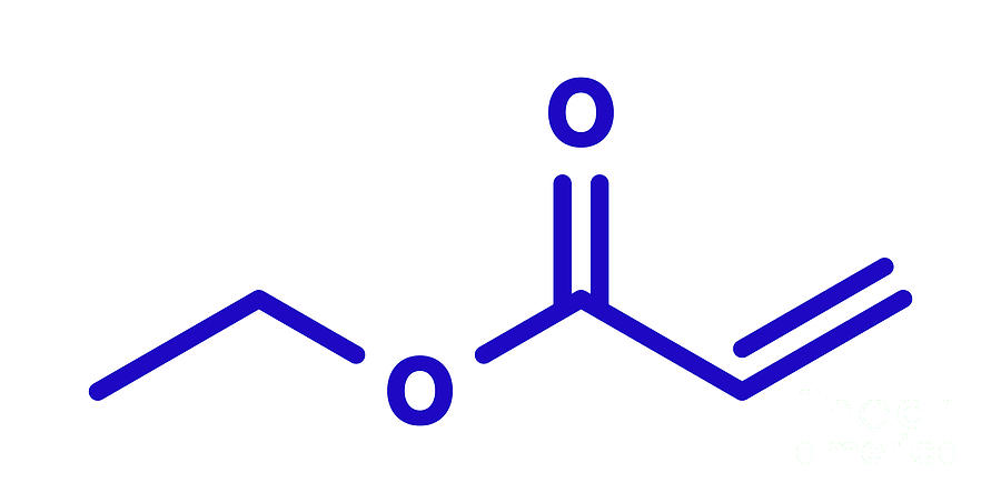Ethyl Photograph - Ethyl Acrylate Molecule #2 by Molekuul/science Photo Library