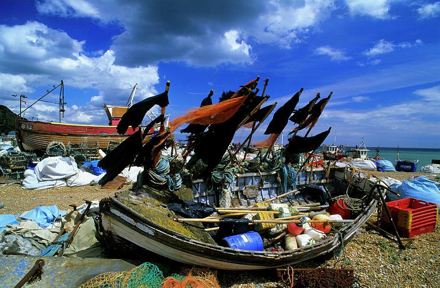 Europe, England, East Sussex, Hastings, Fishing Boat #2 Photograph by H.& D. Zielske