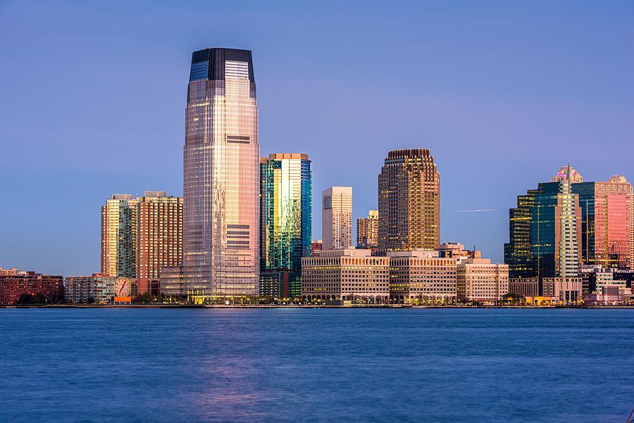 Jersey City Photograph - Exchange Place, New Jersey, Usa Skyline #2 by Sean Pavone