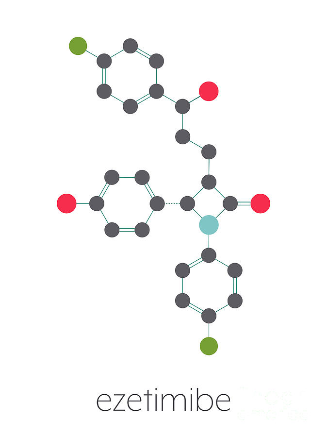 Ezetimibe Cholesterol-lowering Drug Photograph by Molekuul/science ...