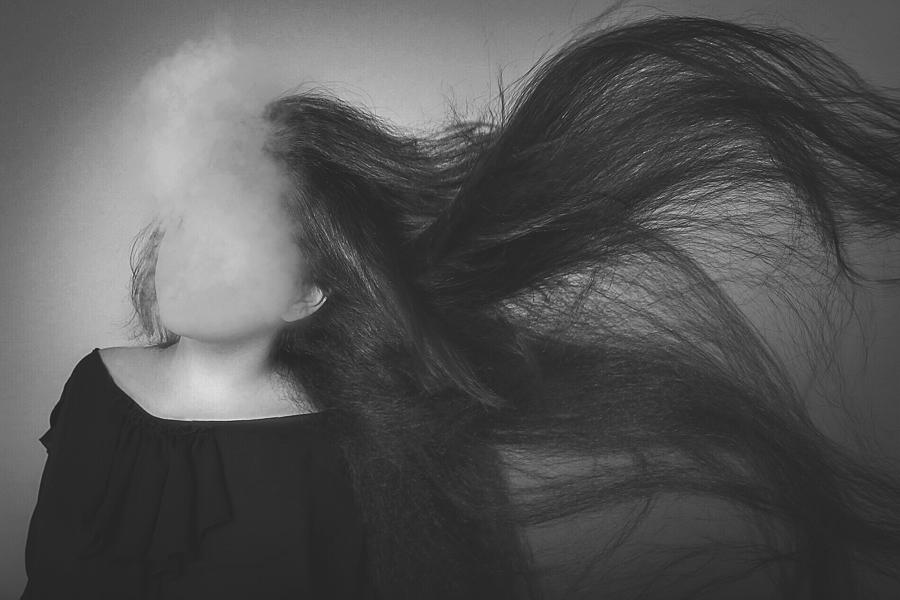 Black And White Photograph - Faceless #2 by Radin Badrnia