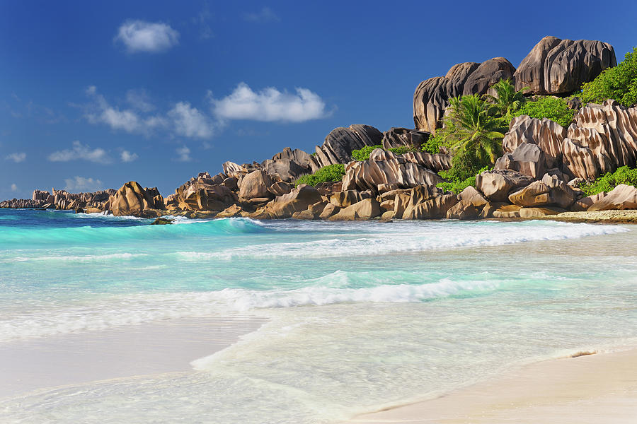 Famous Tropical Beach Of Anse Source by Cornelia Doerr