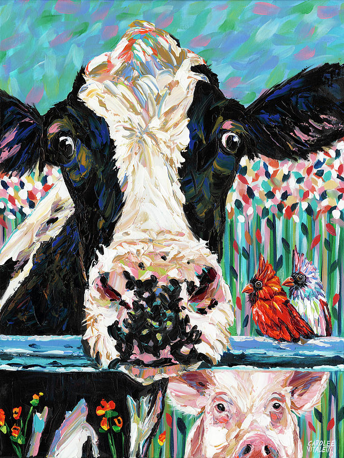 Farm Buddies II #2 Painting by Carolee Vitaletti
