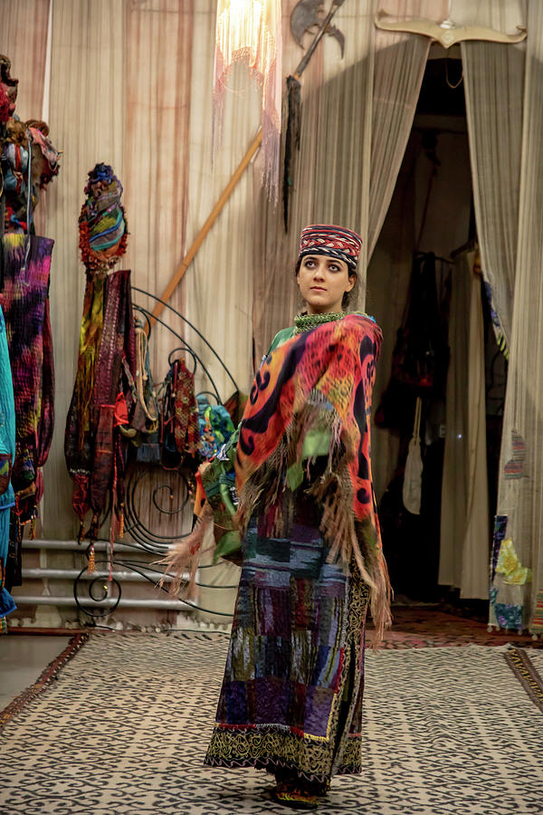 Fashion of Valentina Nikolaevna, Samarkand, Uzbekistan #2 Photograph by Karen Foley