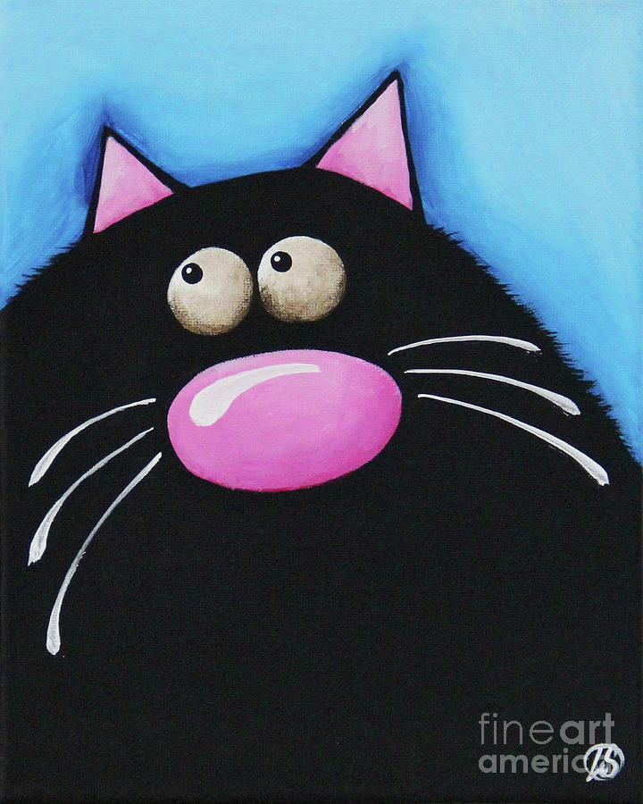Fat Cat #12 Painting by Lucia Stewart