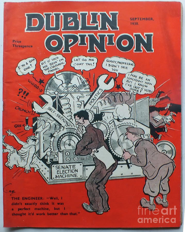 Feb 1938 Dublin Opinion #3 Painting by Val Byrne