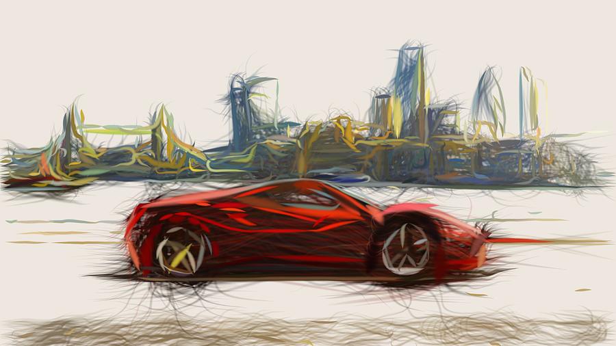 Ferrari 488 Gtb Draw