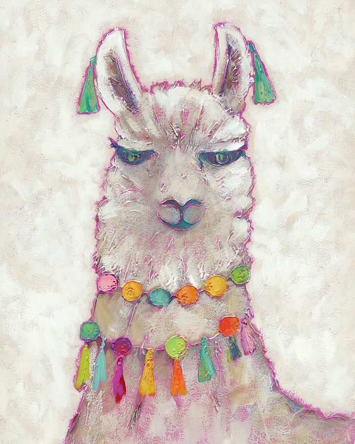 Animal Painting - Festival Llama II #2 by Chariklia Zarris