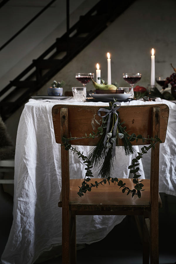 Festively Set, Candlelit Dining Table In Loft-apartment Interior #2 Photograph by Nikky Maier