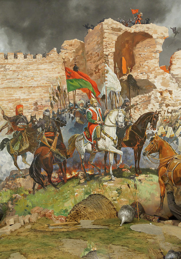 Final assault and the fall of Constantinople in 1453 Photograph by Steve Estvanik