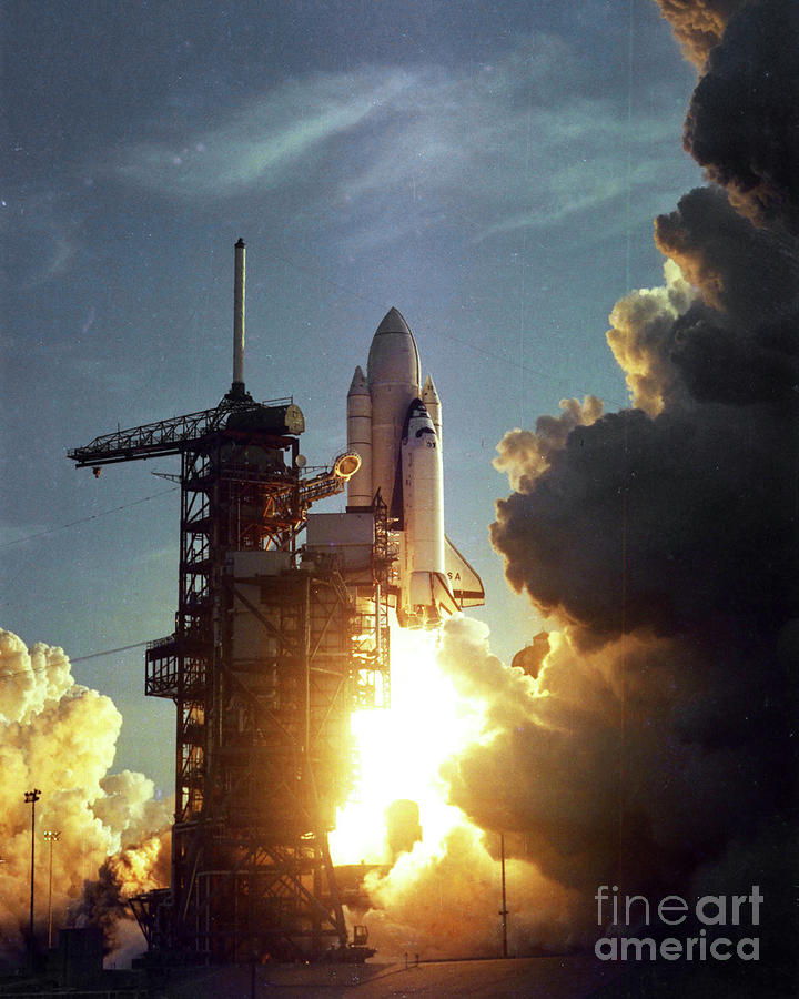 First Space Shuttle Launch 1981 Photograph