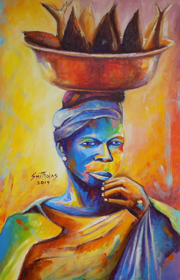 Fish Seller #2 Painting by Olaoluwa Smith