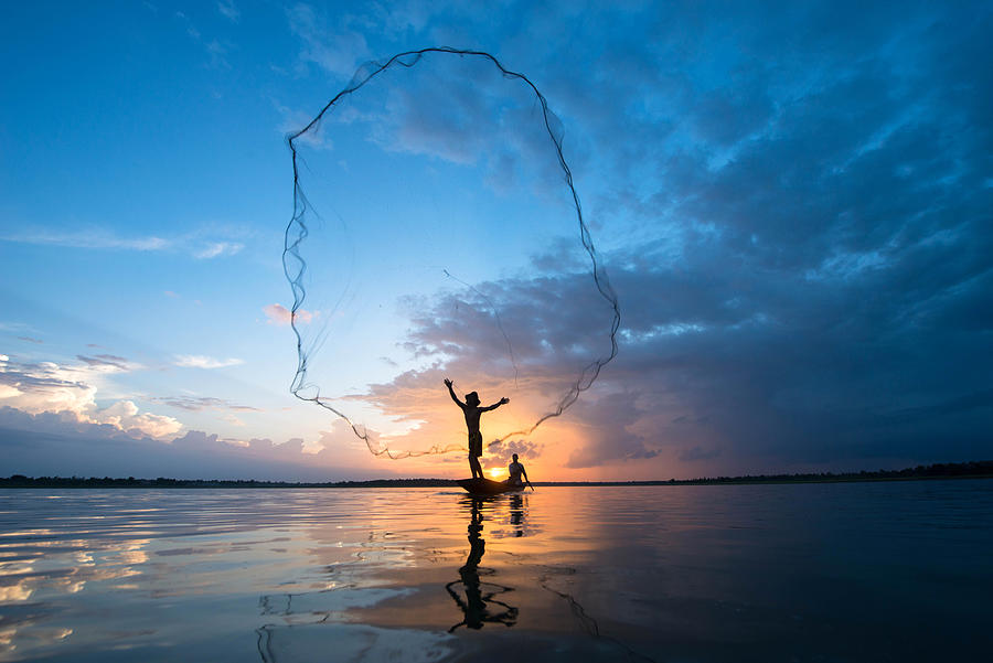 Fishing #2 Photograph by Sarawut Intarob