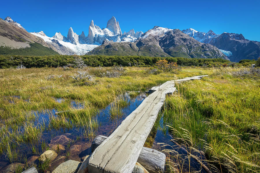 Fitz Roy Mountain, Argentina #2 Digital Art by Jan Miracky
