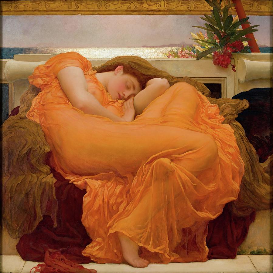 Victorian Painting - Flaming June by Frederic Leighton