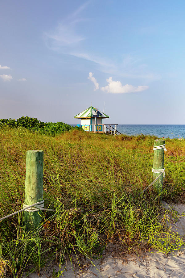 Florida, South Florida, Delray Beach, Lifeguard Station #2 Digital Art by Laura Diez
