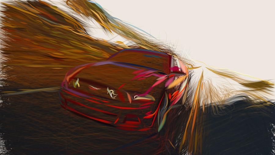Ford Mustang Drawing #3 Digital Art by CarsToon Concept