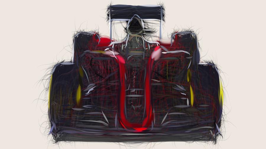 Formula1 McLaren MP4 30 Draw #2 Digital Art by CarsToon Concept