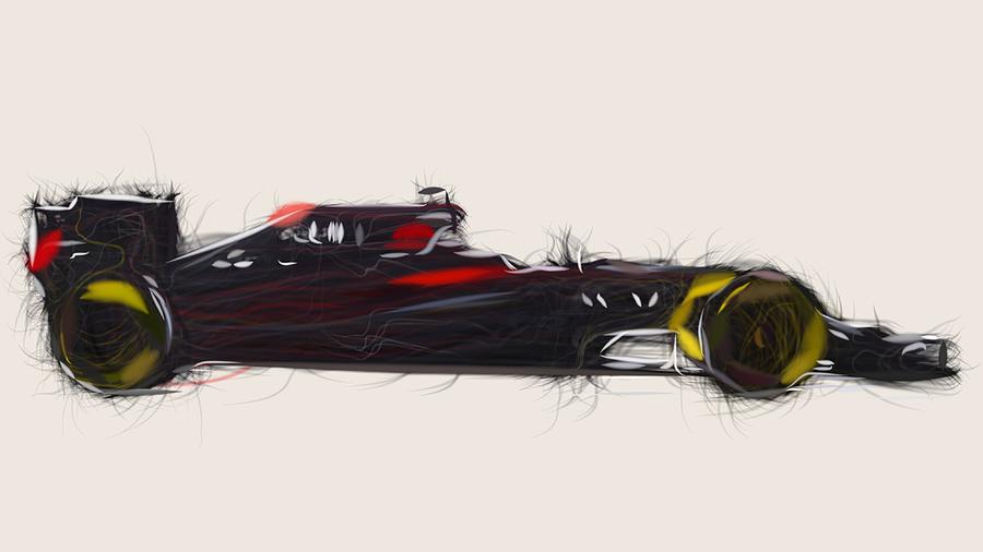 Formula1 McLaren MP4 31 Draw Digital Art by CarsToon Concept - Fine Art ...