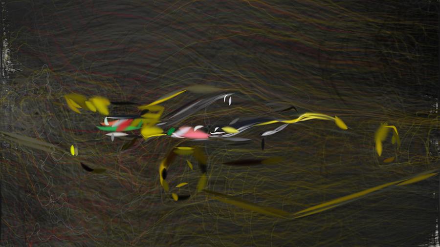 Formula1 Renault RS18 Drawing #3 Digital Art by CarsToon Concept