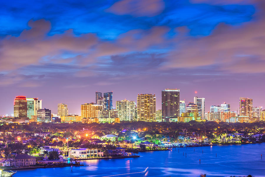 Fort Lauderdale, Florida, Usa Skyline Photograph by Sean Pavone - Fine ...