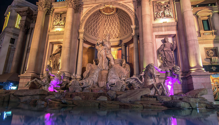 Fountains outside Caesars Palace in Las Vegas Nevada. Ceasars  #2 Photograph by Alex Grichenko