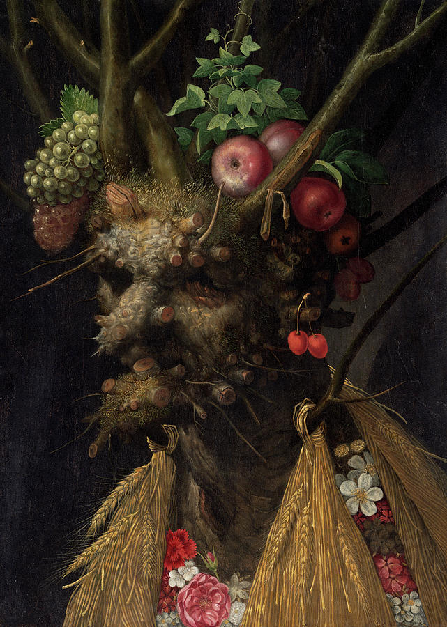 Giuseppe Arcimboldo Painting - Four Seasons in One Head #2 by Giuseppe Arcimboldo