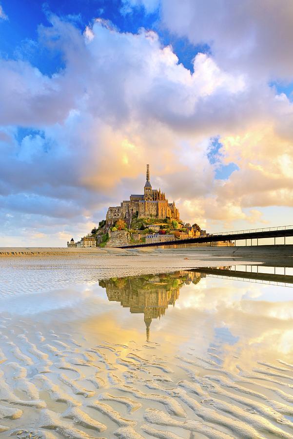 France, Normandy, Mont Saint-michel, Basse-normandie, Low Tide Digital ...