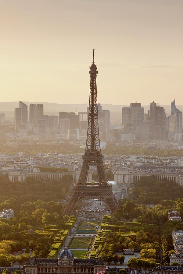 France, Paris, Eiffel Tower, Invalides, View Of The Eiffel Tower From Tour Montparnasse #2 Digital Art by Massimo Ripani