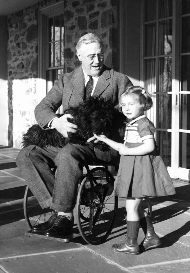 Franklin D. Roosevelt In Wheelchair #2 Photograph by Science Source