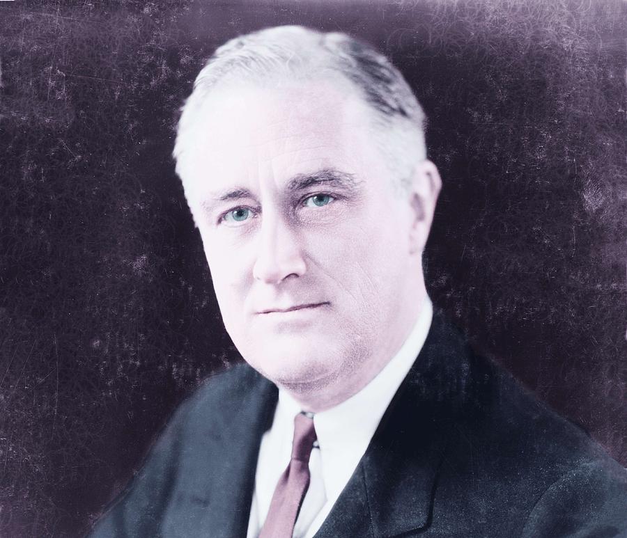 Franklin Roosevelt 1933 First year in the White House. Portraits of the ...