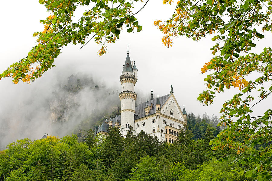 Castle Photograph - Fussen Bavaria Germany Neuschvanstein #2 by Jan Wlodarczyk