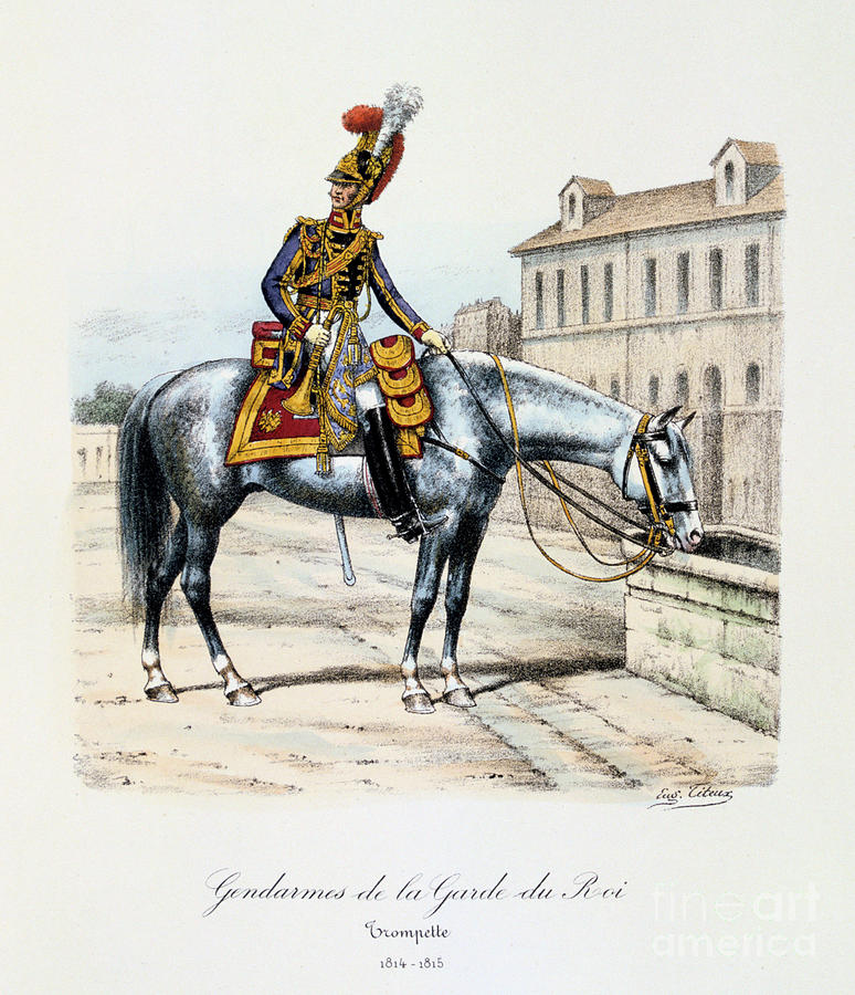 Gendarmes De La Garde Du Roi #2 Drawing by Print Collector