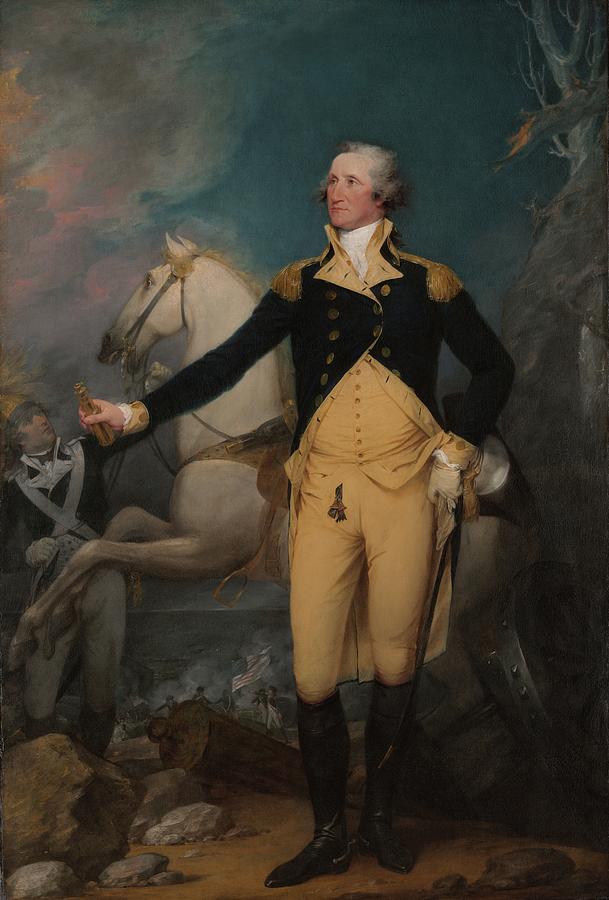 General George Washington At Trenton Painting by John Trumbull