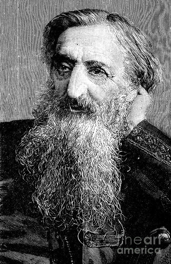 Black And White Drawing - General William Booth, Evangelical #2 by Print Collector