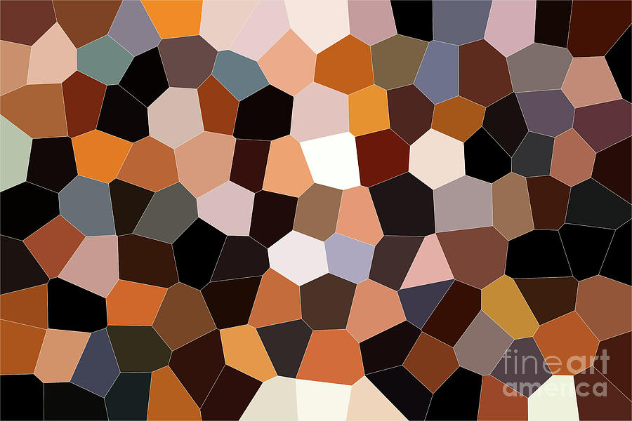 Geometric pattern of dark colors as a mosaic of large tiles of a #3 Photograph by Joaquin Corbalan