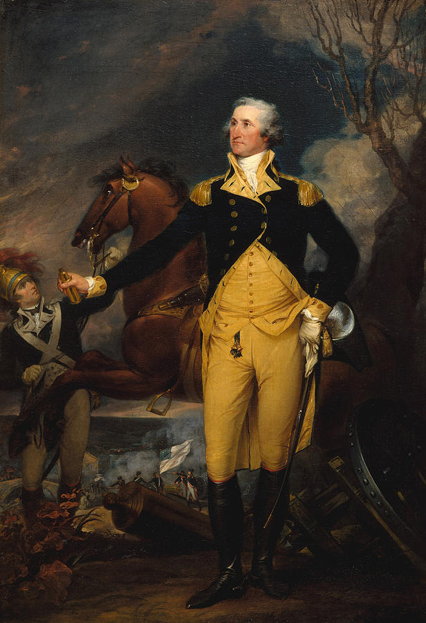 George Washington before the Battle of Trenton #2 Painting by John Trumbull