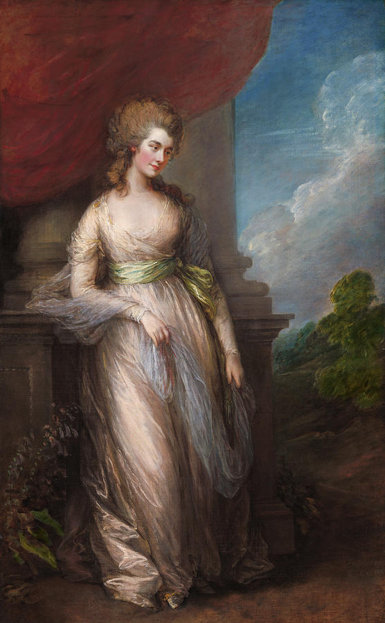 Thomas Gainsborough Painting - Georgiana, Duchess of Devonshire #2 by Thomas Gainsborough