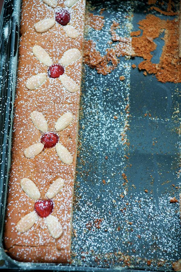 Gingerbread With Cherries And Almonds #2 Photograph by Food Experts Group