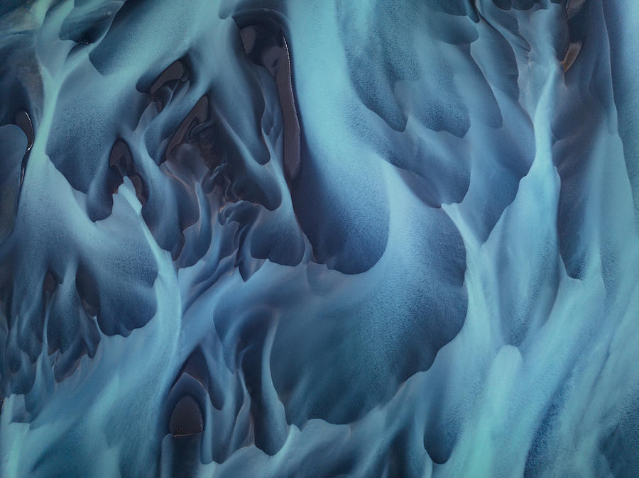 Abstract Photograph - Glacial River #2 by Karol Nienartowicz