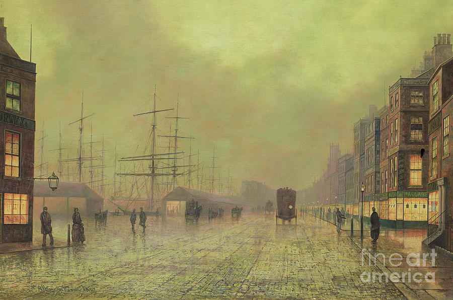 John Atkinson Grimshaw Painting - Glasgow Docks by John Atkinson Grimshaw