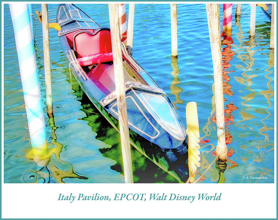 Gondola, Italy Pavilion, EPCOT, Walt Disney World #2 Photograph by A Macarthur Gurmankin