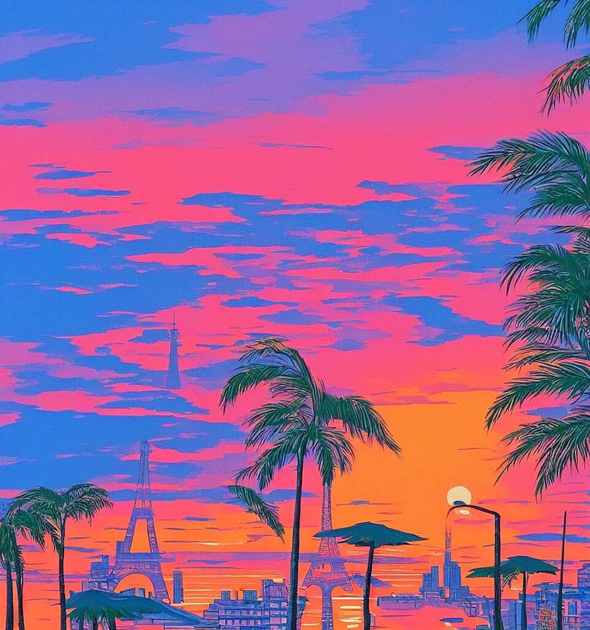Gorgeous Romantic Sunset Cliffside Digital Art by Stable Diffusion - Pixels